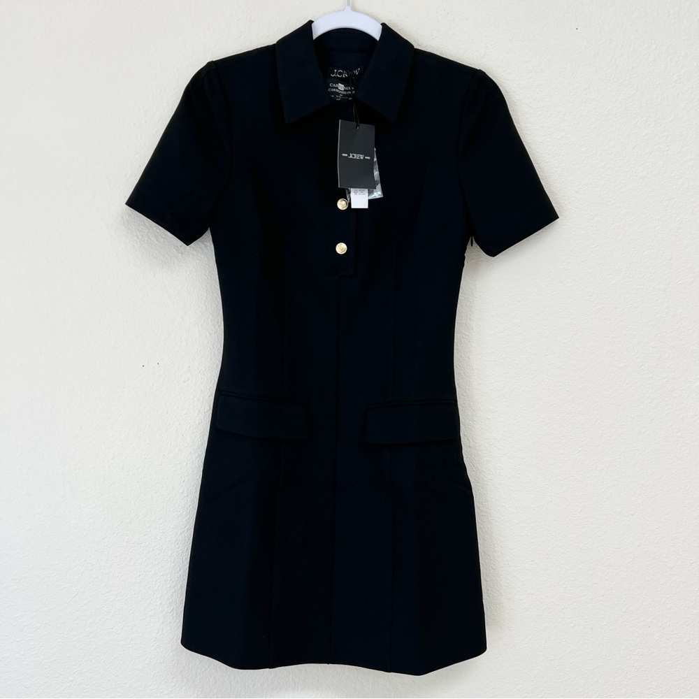 J. Crew Parc Dress Four Season Stretch Fabric in Black Size 0 NWT - Picture 8 of 13